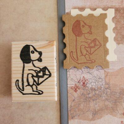 tampon scrap petit chien lettre d'amour