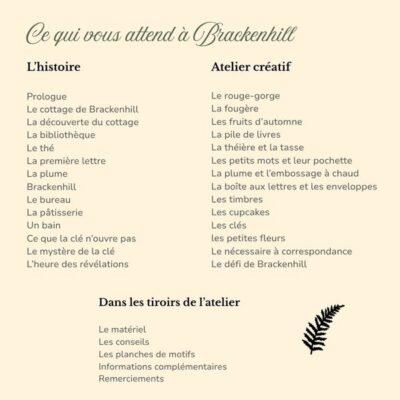 Sommaire de Lettres d'Automne à Brackenhill