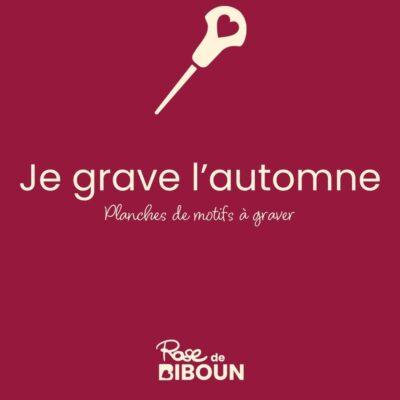 motifs automne à graver en tampons